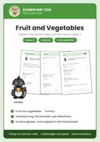 Vorschau - Arbeitsblätter - Englisch Klasse 2: Fruit and Vegetables – Obst und Gemüse - Deckblatt