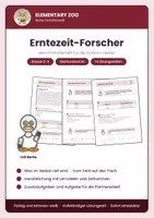 Vorschau - Arbeitsblätter - Sachunterricht Klasse 3-4: Erntezeit-Forscher – Ernte, Erntedank & Martinstag - Deckblatt