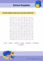 Προεπισκόπηση - Φύλλα εργασίας - Back to School & Autumn 4 Word Searches & 4 Crosswords (Worksheet Bundle) - Σελίδα 1