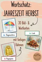 Vorschau - Fördermaterial/Inklusion - Herbst: Bild- und Wortkarten - DaZ/ DaF Wortschatz - Deckblatt