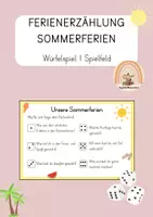 Vorschau - Arbeitsblätter - Ferienerzählung Sommerferien - Deckblatt