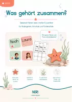 Vorschau - Spiele - Mein Name: Was gehört zusammen? I für Kindergarten, Inklusion, Förderschule und Anfangsunterricht - Deckblatt