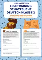 Vorschau - Stundenentwürfe - Lesetraining Abenteuer Materialpaket – Leseverständnis Klasse 2 | 5 Materialien mit Lösungen (Set 2) - Seite 1