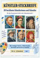 Vorschau - Unterrichtsreihen - Künstler-Steckbriefe – 20 berühmte Künstlerinnen und Künstler (Unterrichtsreihe Kunst | 6.-7. Klasse) - Deckblatt
