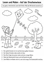 Vorschau - Arbeitsblätter - Herbstliches Lesen und Malen – Sinnentnehmendes Lesen - Seite 2