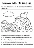 Vorschau - Arbeitsblätter - Herbstliches Lesen und Malen – Sinnentnehmendes Lesen - Seite 3