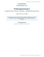 Vorschau - Klassenarbeiten - P10 Deutsch Brandenburg – komplette Probeprüfung | EBR/FOR | materialgestütztes Argumentieren - Seite 1