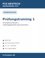 Vorschau - Klassenarbeiten - P10 Deutsch Brandenburg – komplette Probeprüfung | EBR/FOR | materialgestütztes Argumentieren - Deckblatt