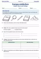 Vorschau - Arbeitsblätter - Europa Orientierung Arbeitsheft Klasse 5–6 - Deckblatt