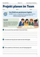 Vorschau - Arbeitsblätter - Projektlernen Arbeitsheft Klasse 5 bis 6 Schulstart Projekt planen im Team - Deckblatt