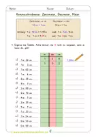 Vorschau - Arbeitsblätter - Längeneinheiten Kommaschreibweise 3. Klasse - Zentimeter, Meter - Deckblatt