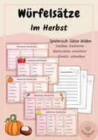 Vorschau - Stundenentwürfe - Herbstliche Würfelsätze | Satzbau, Schreiben & kreatives Schreiben | Differenziert - Deckblatt