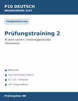 Vorschau - Klassenarbeiten - P10 Deutsch Brandenburg – komplette Probeprüfung | EBR/FOR | materialgestütztes Informieren - Deckblatt
