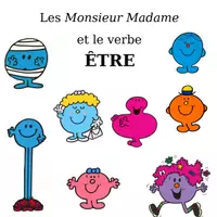 Aperçu - Feuilles d'exercices - Le verbe ÊTRE au présent avec les Monsieur Madame | Conjugaison ludique - Page de couverture