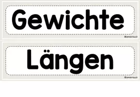 Vorschau - Fördermaterial/Inklusion - Merkplakate - Längen, Gewichte, Geld, Volumen, Zeit, Körper - Seite 2