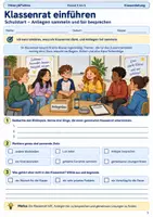Vorschau - Arbeitsblätter - Klassenrat einführen Arbeitsheft Klasse 5 bis 6 Schulstart Anliegen sammeln und fair besprechen - Deckblatt