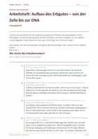 Vorschau - Arbeitsblätter - Materialpaket: Genetik Klasse 10 - Deckblatt