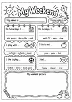Vorschau - Arbeitsblätter - My Weekend - Steckbrief englisch - Seite 1