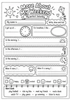 Vorschau - Arbeitsblätter - My Weekend - Steckbrief englisch - Seite 2