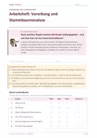Vorschau - Arbeitsblätter - Arbeitsheft: Vererbungslehre - Deckblatt