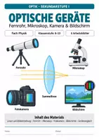 Vorschau - Arbeitsblätter - Optische Geräte - Fernrohr, Mikroskop, Kamera & Bildschirm - Seite 1