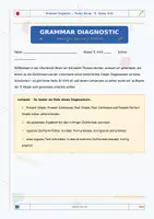 Vorschau - Arbeitsblätter - Englisch Zeitformen – Diagnose & Wiederholung zum Oberstufenstart 5. Klasse AHS mit Lösungen - Seite 1