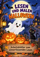 Vorschau - Arbeitsblätter - Schaurig schöner Lesespaß – Lesen und Malen zu Halloween - Deckblatt