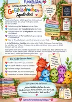 Vorschau - Arbeitsblätter - FUNKELGRAU Gefühlsdrachen Strategien für Gefühle Die Drachenapotheke - Seite 1
