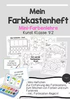 Vorschau - Arbeitsblätter - Farbenlehre Kunst Klasse 1/2 - Mein Farbkasten - Deckblatt