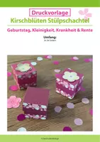 Vorschau - Mal- und Bastelvorlagen - Bastelvorlage Muttertag: Stülpschachtel mit Kirschblüten - Deckblatt