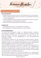 Vorschau - Arbeitsblätter - Homeworktracker – Hausübungen organisieren | Englischunterricht - Seite 1