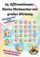 Vorschau - Bildkarten - Affirmationskarten für Kinder I 25 Mutmacher mit der kleinen Eule I Affirmationskarten Grundschule | Positive Affirmationen & Mutmachkarten | Selbstwert stärken I Eulenklasse - Deckblatt