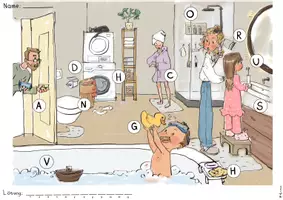 Vorschau - Arbeitsblätter - Hörrätsel Badezimmer - Geräusche zuordnen - Hörspur - Hörverstehen - Seite 3