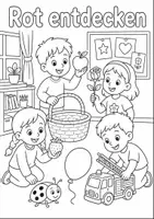 Vorschau - Arbeitsblätter - 5 Ausmalbilder: Körper, Sinne und Farben – Klasse 1 - Seite 2