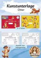 Vorschau - Mal- und Bastelvorlagen - Kunstunterlage, Malunterlage, Bastelunterlage Otter - Deckblatt