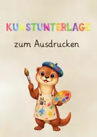 Vorschau - Mal- und Bastelvorlagen - Kunstunterlage, Malunterlage, Bastelunterlage Otter - Seite 2
