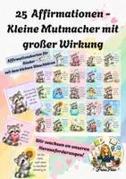 Vorschau - Anderer Materialtyp - Affirmationskarten für Kinder I 25 Mutmacher mit dem kleinen Waschbären I Affirmationskarten Grundschule | Positive Affirmationen & Mutmachkarten | Selbstwert stärken I Waschbärenklasse - Deckblatt