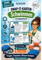 Vorschau - Spiele - Swap-it-Kartenspiel: "Schwimmen" – bewegtes Klassenspiel für Nawi 5/6 | Farbe & S/W | Duplex- und manueller Druck - Deckblatt