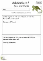 Vorschau - Arbeitsblätter - Sachaufgaben mit Zeit Klasse 4 | Mathematik Klasse 4 | 10 Arbeitsblätter als PDF - Seite 2