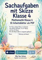 Vorschau - Arbeitsblätter - Sachaufgaben mit Skizze Klasse 4 | Mathematik Klasse 4 | 10 Arbeitsblätter als PDF - Deckblatt