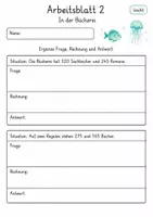 Vorschau - Arbeitsblätter - Frage Rechnung Antwort Klasse 4 | Mathematik Klasse 4 | 10 Arbeitsblätter als PDF - Seite 2
