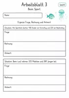 Vorschau - Arbeitsblätter - Frage Rechnung Antwort Klasse 4 | Mathematik Klasse 4 | 10 Arbeitsblätter als PDF - Seite 3