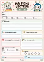 Aperçu - Fiches - Fiches lecteur – Maternelle au CM2 | Couleur & N&B - Page 3