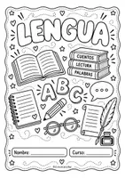 Vista previa - Manualidades / Dibujos para colorear - Portadas para libretas y carpetas | Primaria - página 3