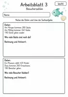 Vorschau - Arbeitsblätter - Daten in Sachaufgaben | Mathematik Klasse 4 | 10 Arbeitsblätter als PDF - Seite 3