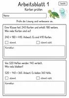 Vorschau - Arbeitsblätter - Sachaufgaben prüfen Klasse 4 | Mathematik Klasse 4 | 10 Arbeitsblätter als PDF - Seite 1