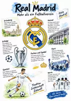 Vorschau - Arbeitsblätter - Lernplakat + AB mit Fragen zum Thema "Real Madrid" + Lösungsblatt + Infografik - Deckblatt