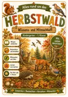 Vorschau - Arbeitsblätter - Alles rund um den Herbstwald – Wissens- und Mitmachheft (Kita–1. Klasse) - Deckblatt