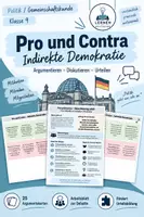 Vorschau - Arbeitsblätter - Formen der Demokratie: Pro-Contra Debatte - Deckblatt