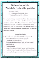 Vorschau - Stundenentwürfe - Fensterdeko Winter prickeln Kunst Fensterbilder - Seite 1